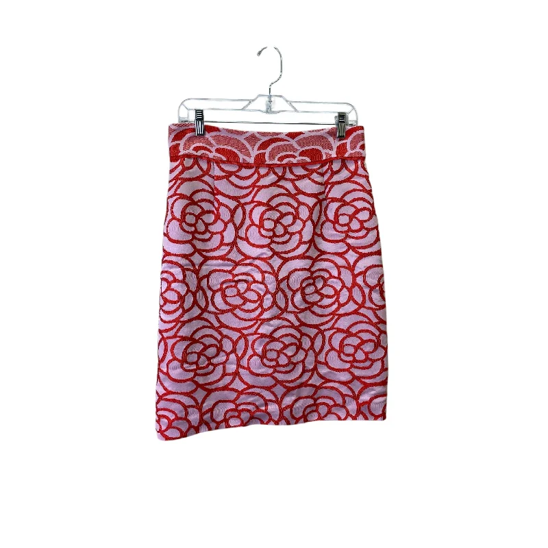 Light And Breathable Skirt Midi By Antonio Melani In Orange, Size:6