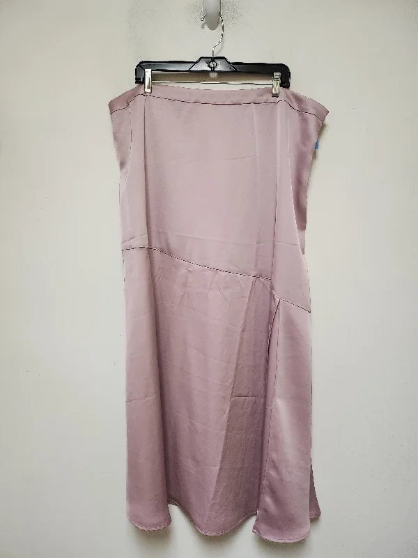 Urban Sense Skirt Maxi By Eloquii In Pink, Size: 20