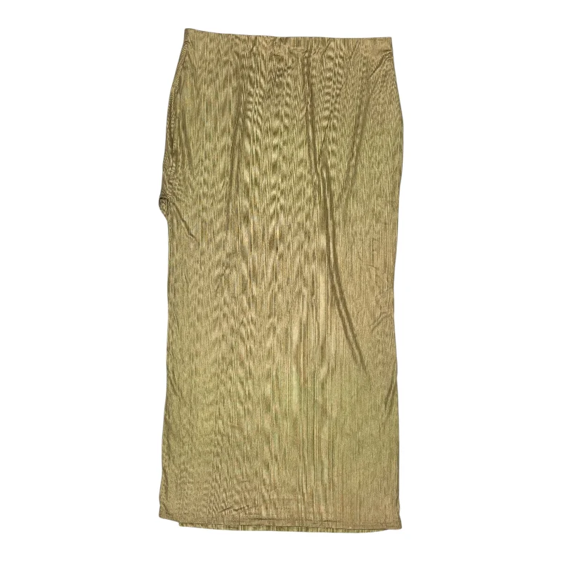 Body Design Skirt Maxi By Cme In Gold, Size:2X