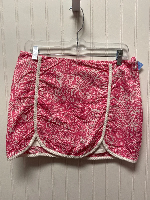 Comfortable Design Skirt Designer By Lilly Pulitzer In Pink & White, Size: 6