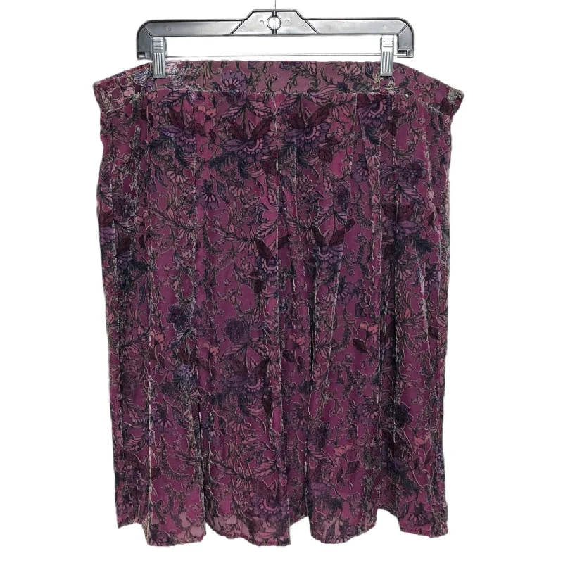 Cute Style Skirt Mini & Short By Le Lis In Purple, Size: 1x