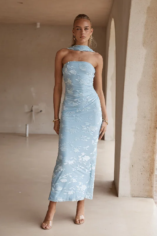 Double-sided Wear SOMMER MIDI DRESS - BLUE