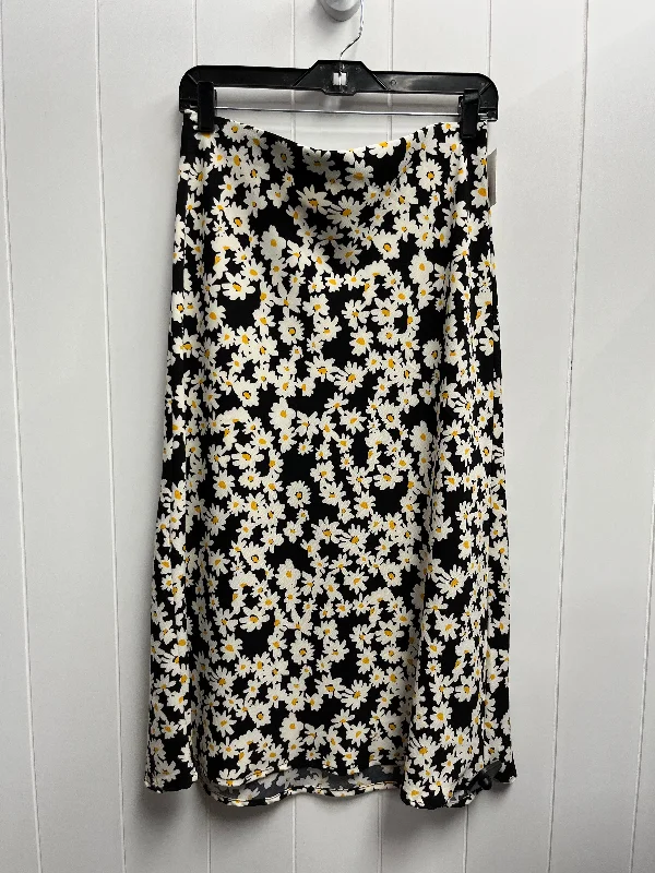 Retro Fashion Skirt Midi By Rachel Zoe In Black & Yellow, Size: 4