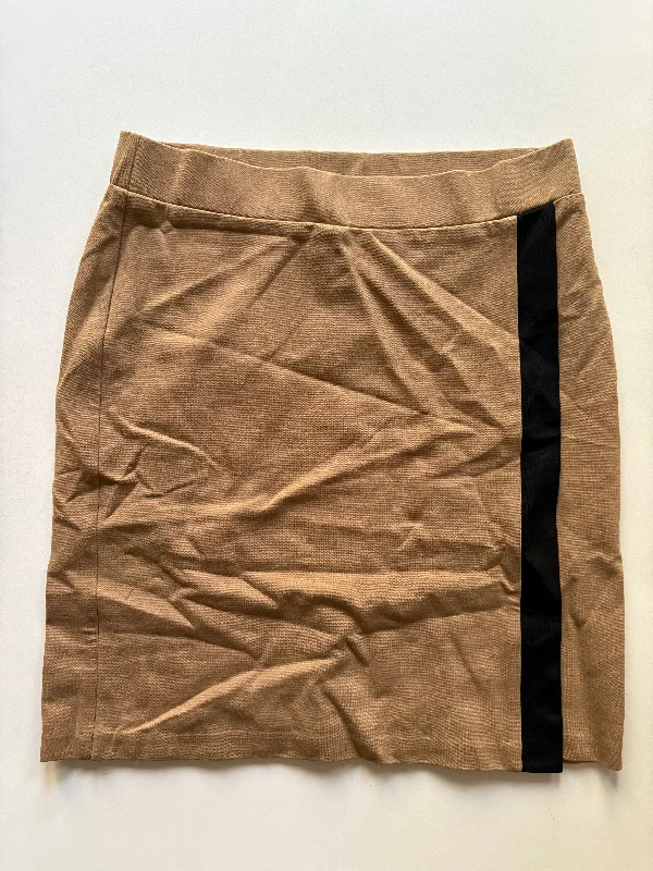 Fashion Elements Skirt Midi By J. Jill In Tan, Size: 4