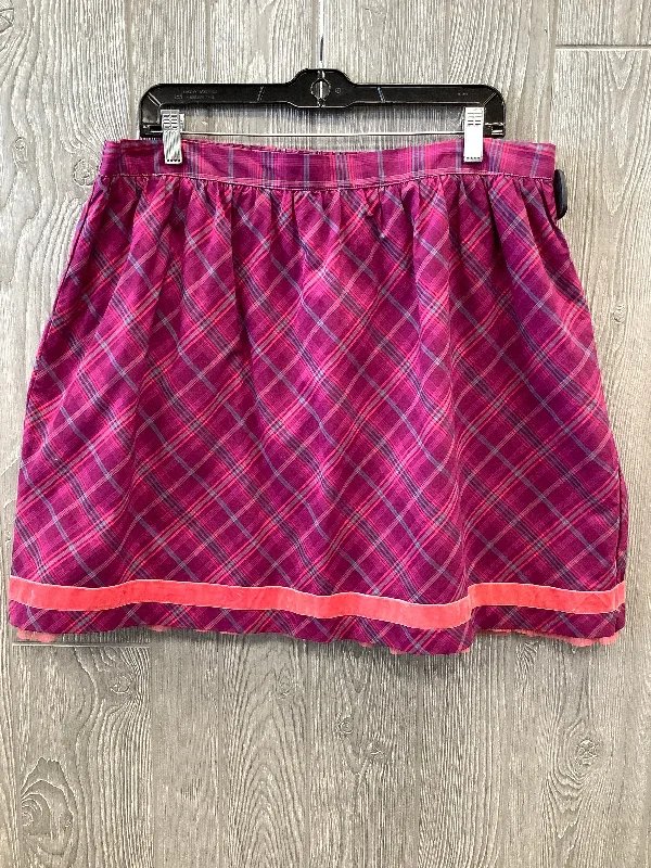 British Style Skirt Midi By Matilda Jane In Plaid Pattern, Size: Xl
