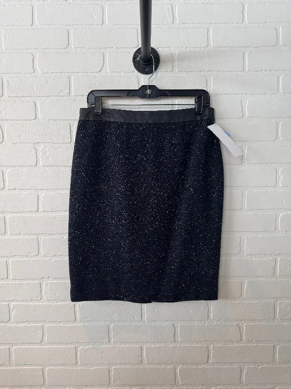 Luxury Temperament Skirt Midi By Ann Taylor In Navy, Size: 6