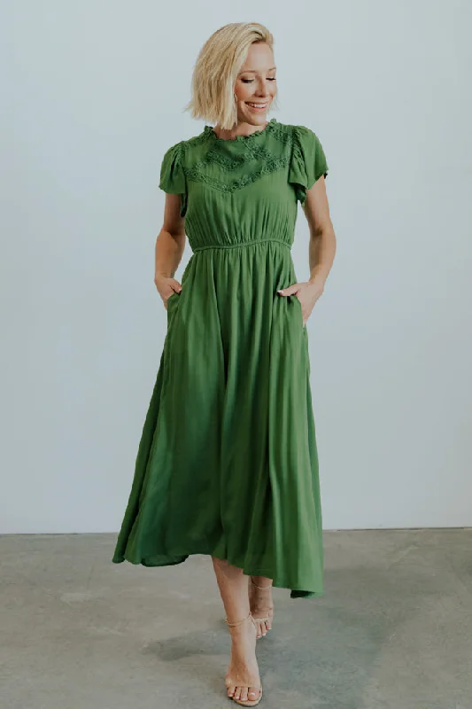 Age-reducing Style Prestyn Midi Dress | Green