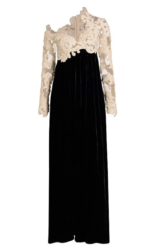 Urban Sense Sensory Lace and Velvet Gown