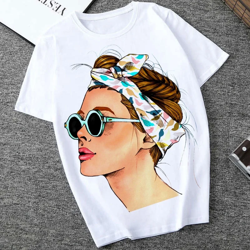 Light And Breathable Plus Size Women Summer Vogue Print Lady Casual T-shirt Tops Harajuku Streetwear Short Sleeve O-Neck Tops Tees Camisetas Mujer Light And Breathable Plus Size Women Summer Vogue Print Lady Casual T-shirt Tops Harajuku Streetwear Short Sleeve O-Neck Tops Tees Camisetas Mujer