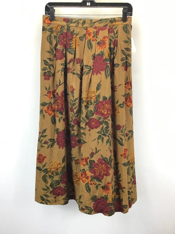 Casual And Comfortable Skirt Midi By Cape Cod In Floral Print, Size: M