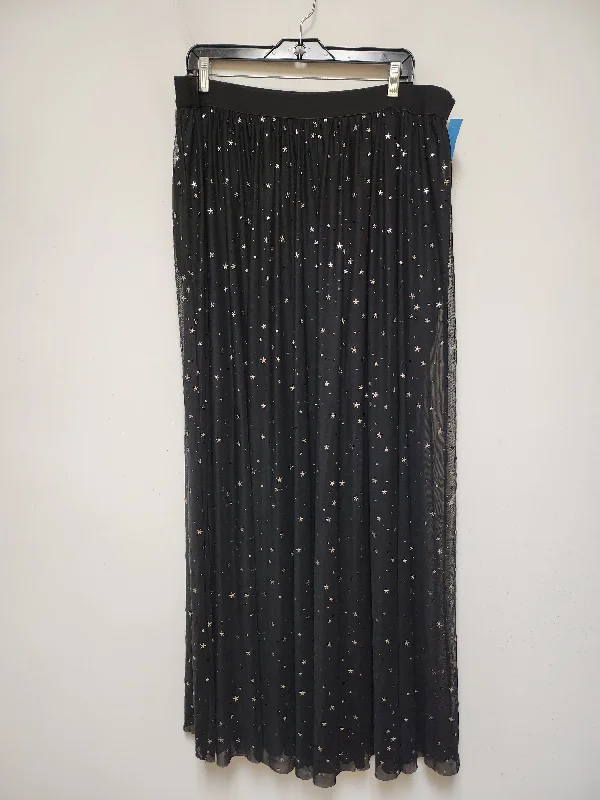 Advanced Customization Skirt Maxi By Shein In Black & Silver, Size: 26
