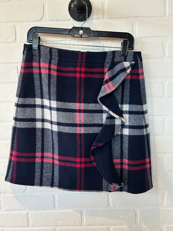 European And American Style Skirt Mini & Short By J. Crew In Blue & Pink, Size: 6l