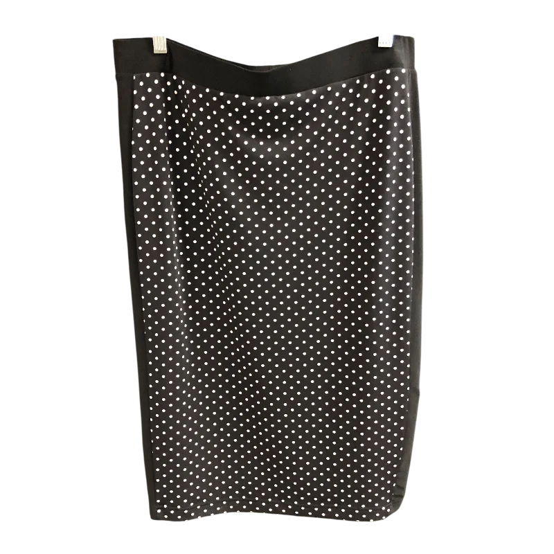 Feminine Charm Skirt Midi By Vince Camuto In Polkadot Pattern, Size: L