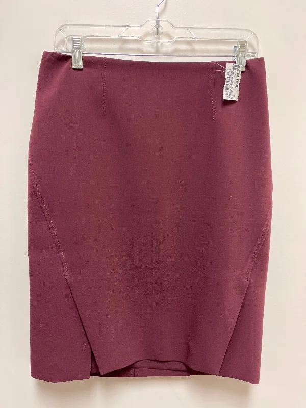 Stretch Design Skirt Midi By White House Black Market In Red, Size: 4