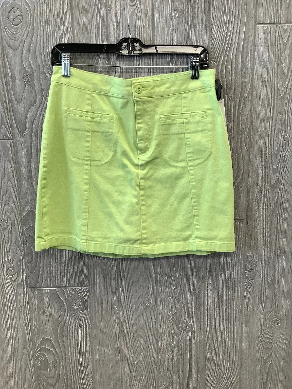 French Style Skirt Midi By Bill Blass In Green, Size: 8petite