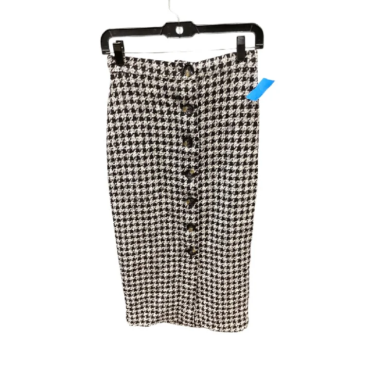 High-end Design Skirt Midi By Zara Women In Black, Size: S