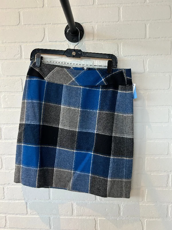 Bright Colors Skirt Mini & Short By Talbots In Blue & Grey, Size: 4