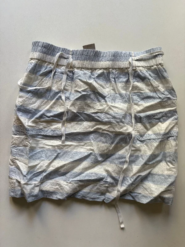 Casual Style Skirt Mini & Short By Loft In Striped Pattern, Size: M
