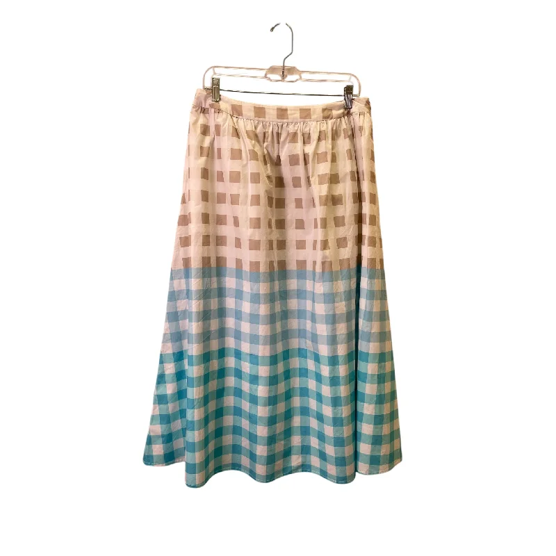 Exquisite Fabrics Skirt Maxi By Ming Wang In Blue & White, Size:S