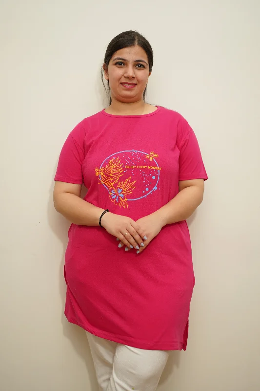 Soft And Comfortable Enjoy Moments Women Cotton T-Shirt