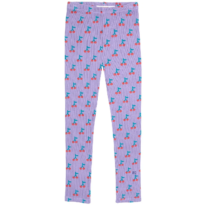 Simple And Comfortable Cherry AOP Leggings by Bobo Choses
