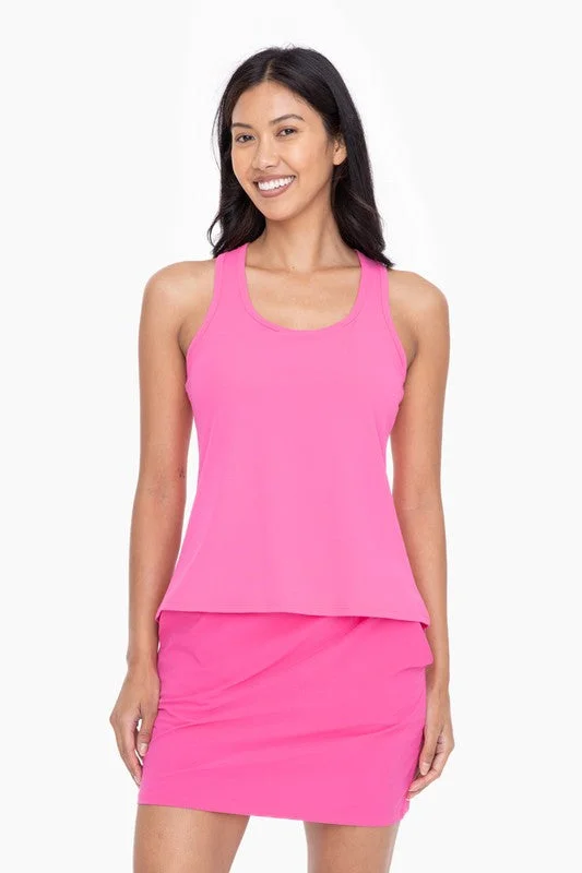 French Retro Mono B Hot Pink Racerback Active Tank