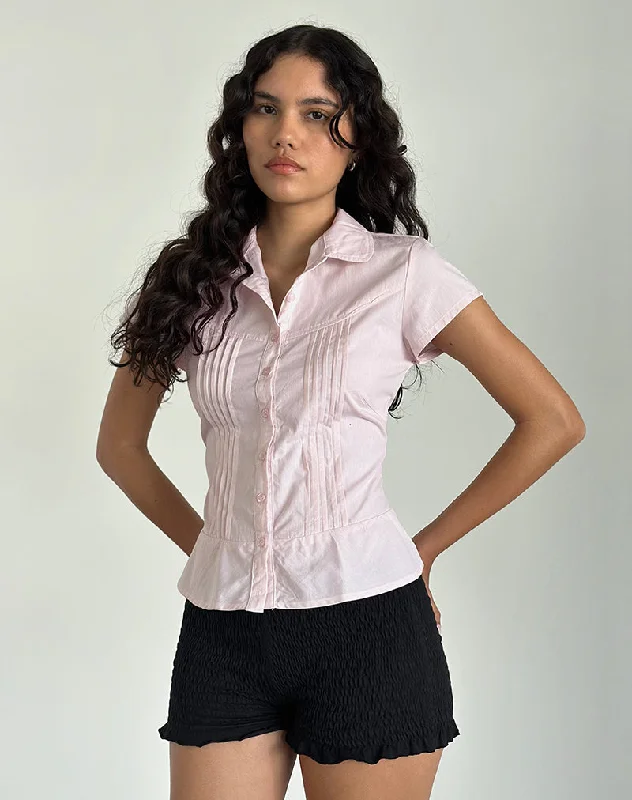 Eye-catching Personality Wilmot Blouse in Light Pink Poplin