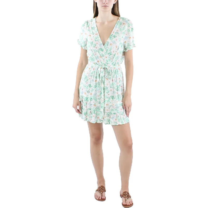 Fashion Style As U Wish Womens Surplice Short Mini Dress