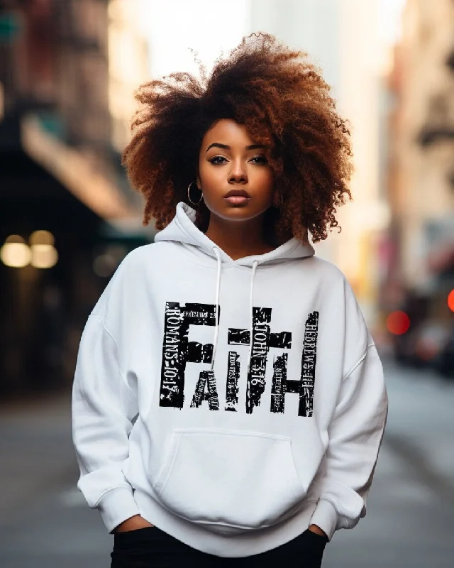 Celebrity Style Christian Retro Faith Women Long Sleeve Hoodie