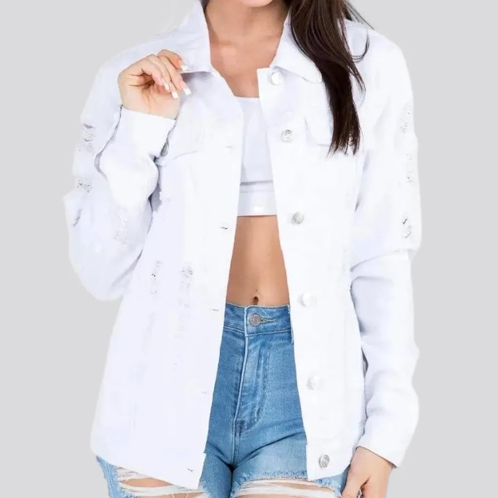 Fresh And Natural Slim fit street style women's denim jacket