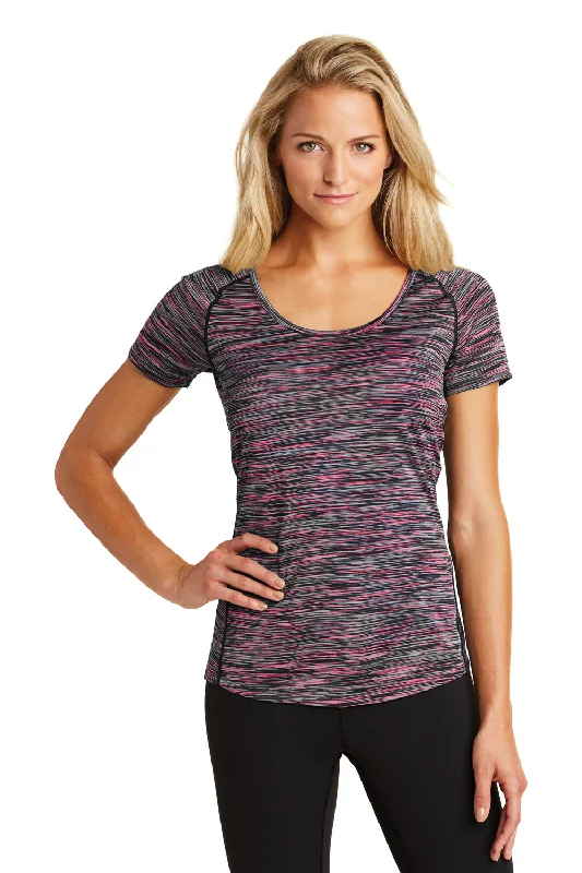 High Street Style Ogio Womens Endurance Verge Jersey Moisture Wicking Short Sleeve Scoop Neck T-Shirt - Fierce Coral Pink Space Dye High Street Style Ogio Womens Endurance Verge Jersey Moisture Wicking Short Sleeve Scoop Neck T-Shirt - Fierce Coral Pink Space Dye