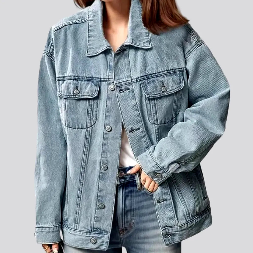 Dessert Matching 90s denim jacket
 for ladies