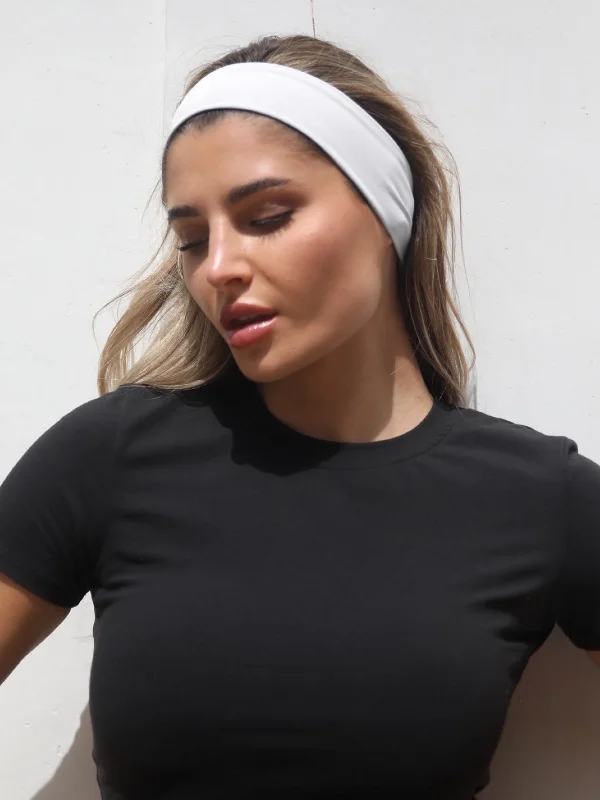 Classic Retro Soft Headband - White