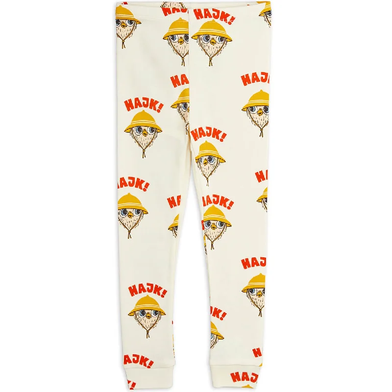 Denim Design Hike Baby Leggings in Off White by Mini Rodini