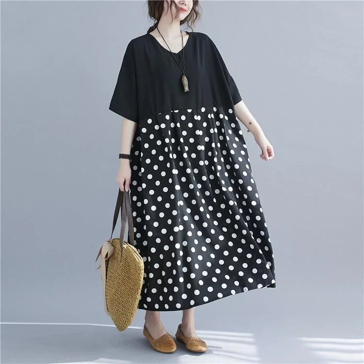 Casual Street Summer Plus Sizes Linen Loose Cozy Dresses
