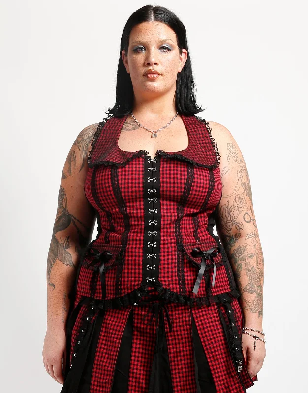 Sports And Leisure CURVE BO PEEP HALTER CORSET RED