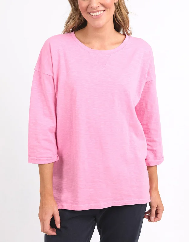Elegant And Simple Annie Lightweight Top - Strawberry Pink