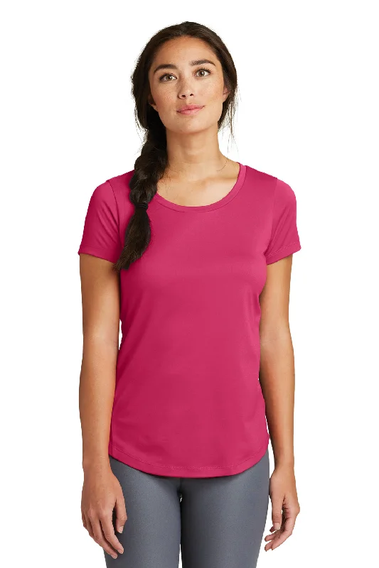 Unique Design New Era Womens Series Performance Jersey Moisture Wicking Short Sleeve Crewneck T-Shirt - Deep Pink - Closeout Unique Design New Era Womens Series Performance Jersey Moisture Wicking Short Sleeve Crewneck T-Shirt - Deep Pink - Closeout