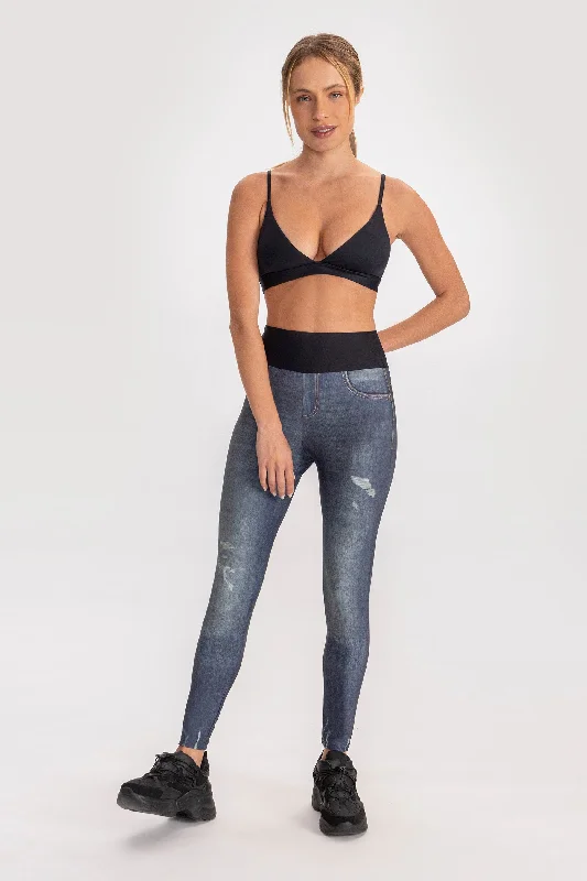 Eye-catching Personality Urban Neo Denim Leggings