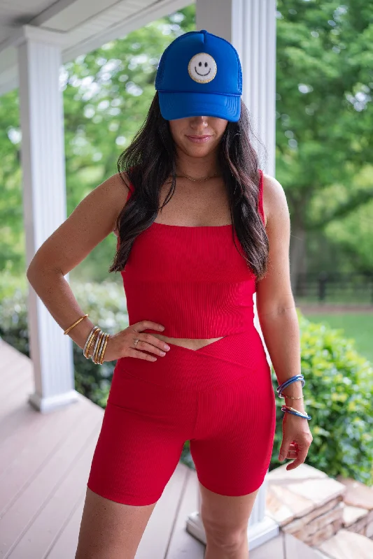 Slim Fit Standard Perfection Red Tank Top