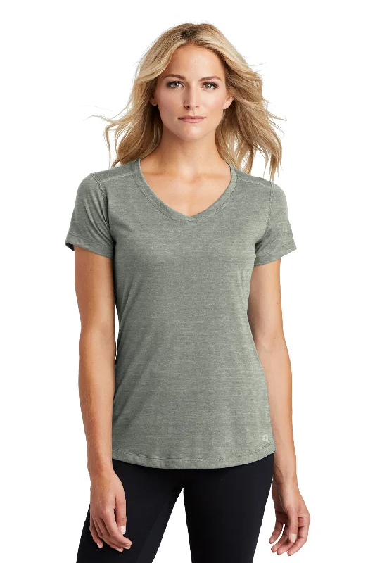 Spring Fashion Ogio Womens Endurance Peak Jersey Moisture Wicking Short Sleeve V-Neck T-Shirt - Heather Gear Grey - Closeout Spring Fashion Ogio Womens Endurance Peak Jersey Moisture Wicking Short Sleeve V-Neck T-Shirt - Heather Gear Grey - Closeout