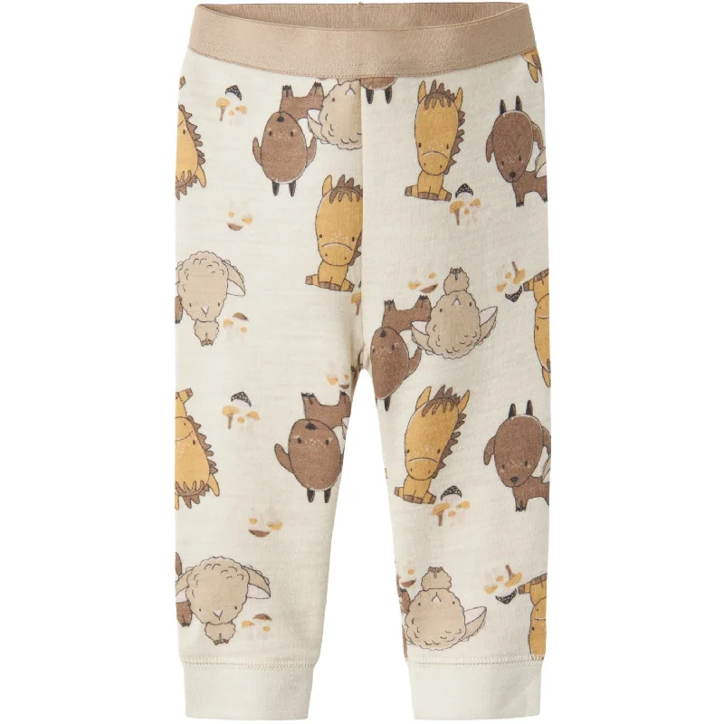Elegant And Charming Name It Peyote Melange AOP Wup Uld/Bomuld Leggings