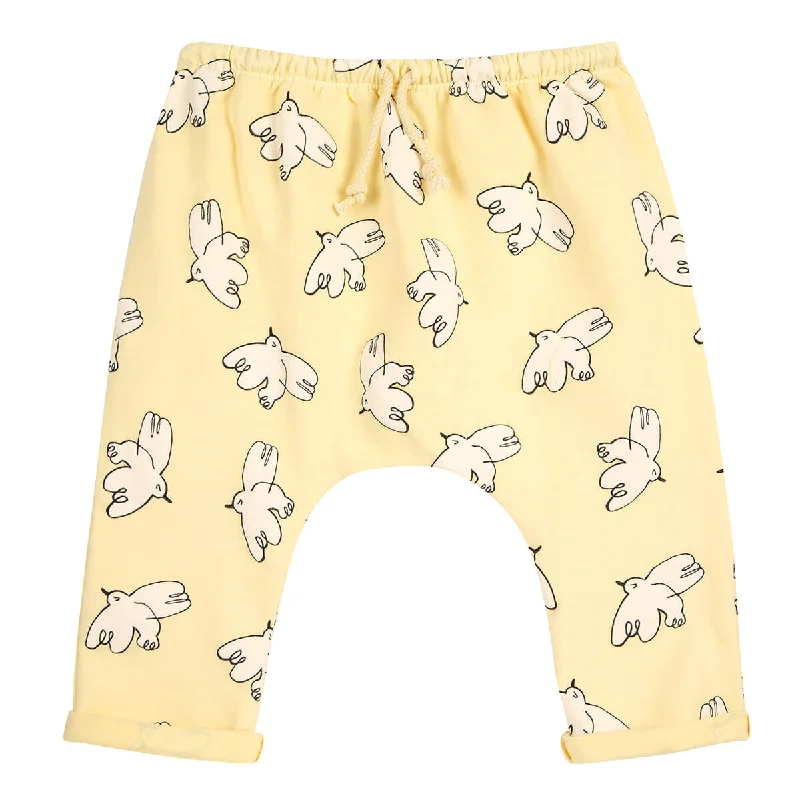 Soft And Comfortable Freedom Bird Baby Pants by Bobo Choses