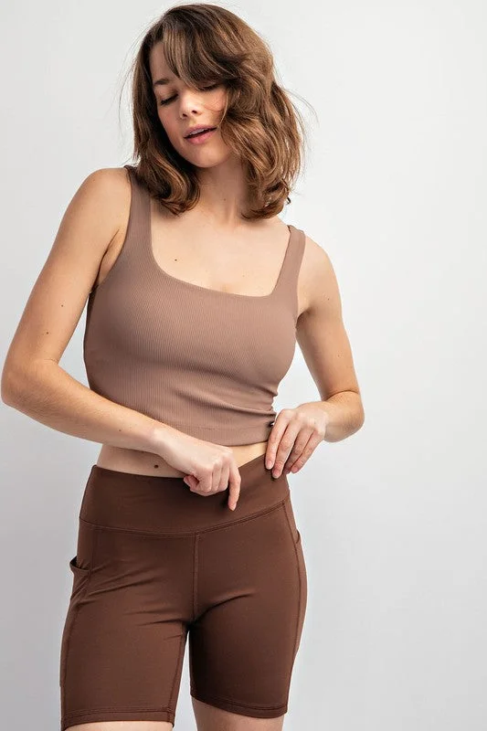 Designer Style Standard Perfection Mocha Tank Top