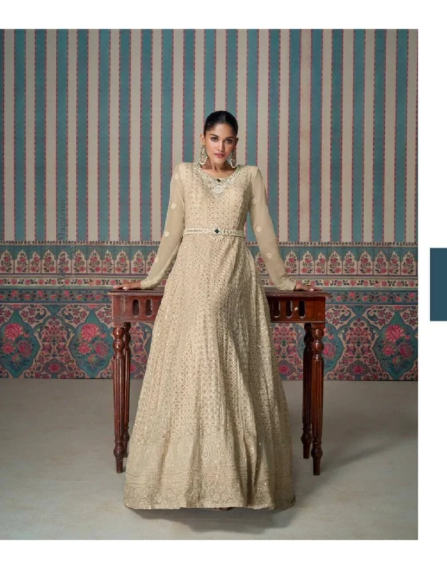 Retro Fashion 5621 Sayuri Zarina Real Georgette Chikankari Embroidered Dress