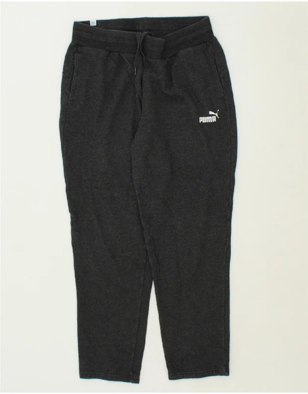 High-end Fabrics PUMA Womens Tracksuit Trousers UK 12 Medium  Grey Cotton