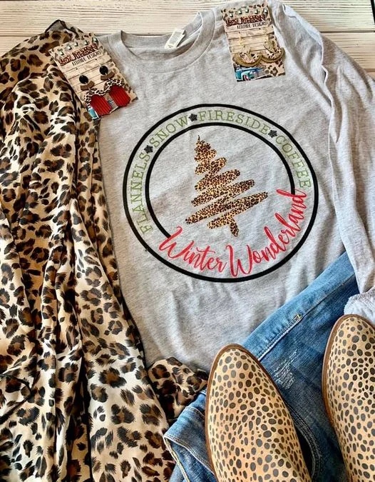 Lively And Youthful "Winter Wonderland" Long Sleeve Tee