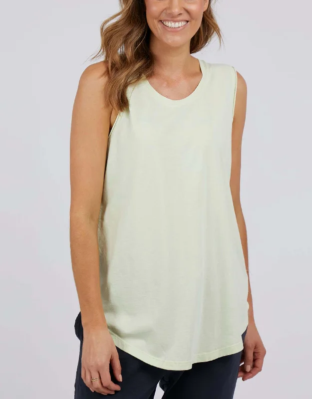 New Autumn And Winter Styles Cloud Scoop Tank - Lime Cream