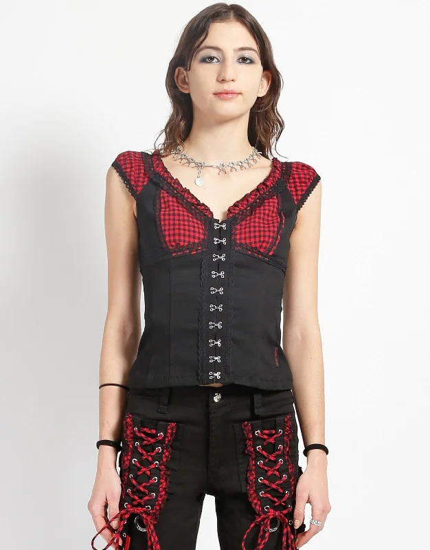 Personalized Clothing BO PEEP CAP SLEEVE CORSET RED