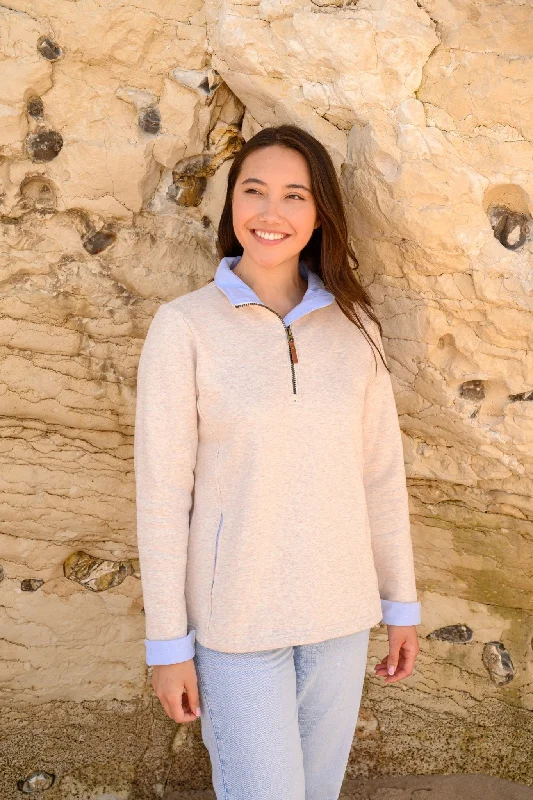 Luxury Temperament Shore Sweatshirt - Oatmeal